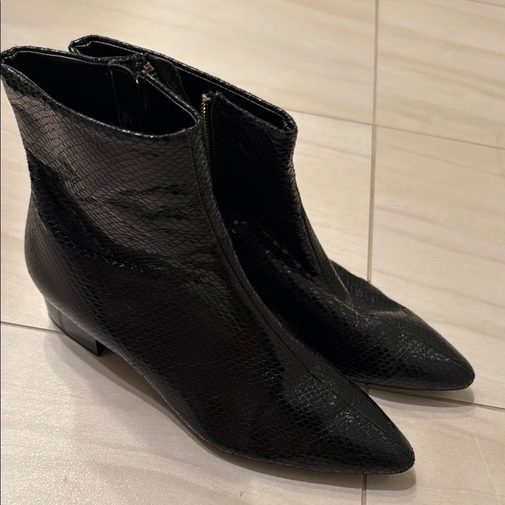 Zara Black Ankle Booties with Sleek Design